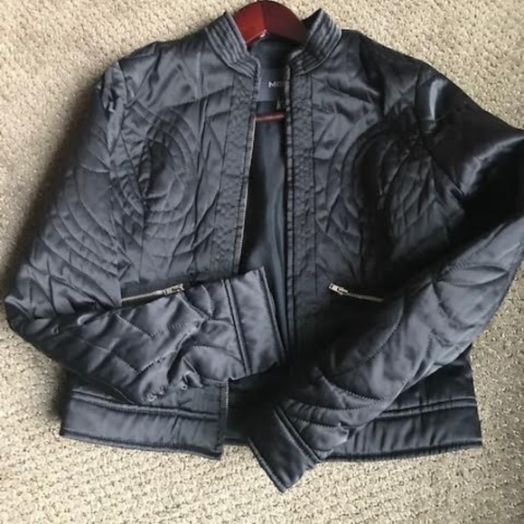 Mexx Satin Leather Bomber Jacket - Picture 1 of 2